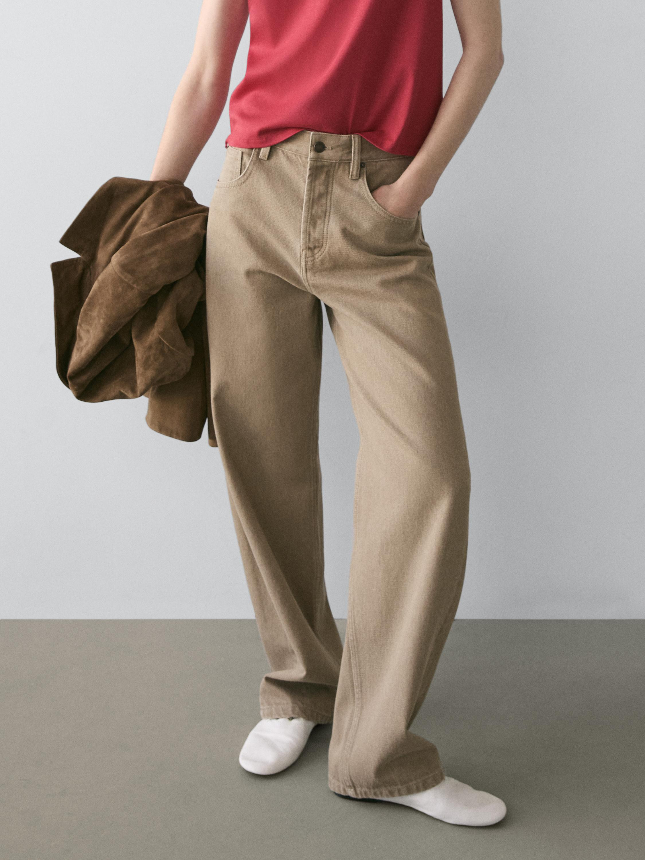 Mid-waist balloon fit jeans | Massimo Dutti UK