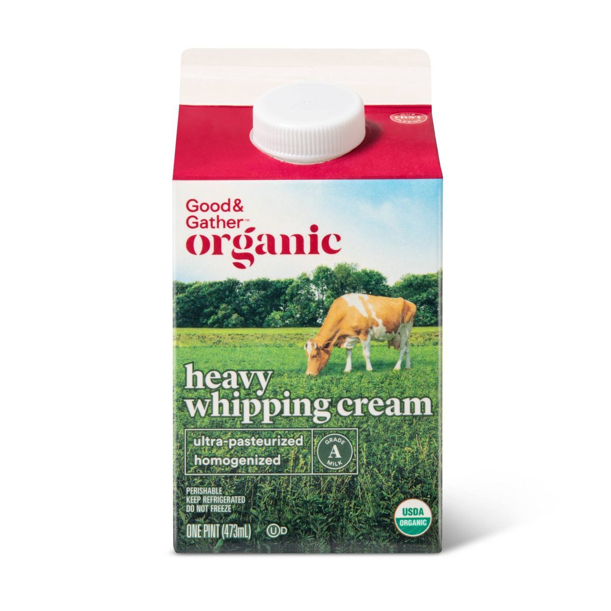 Organic Heavy Whipping Cream - 16 fl oz (1pt) - Good & Gather™ | Target