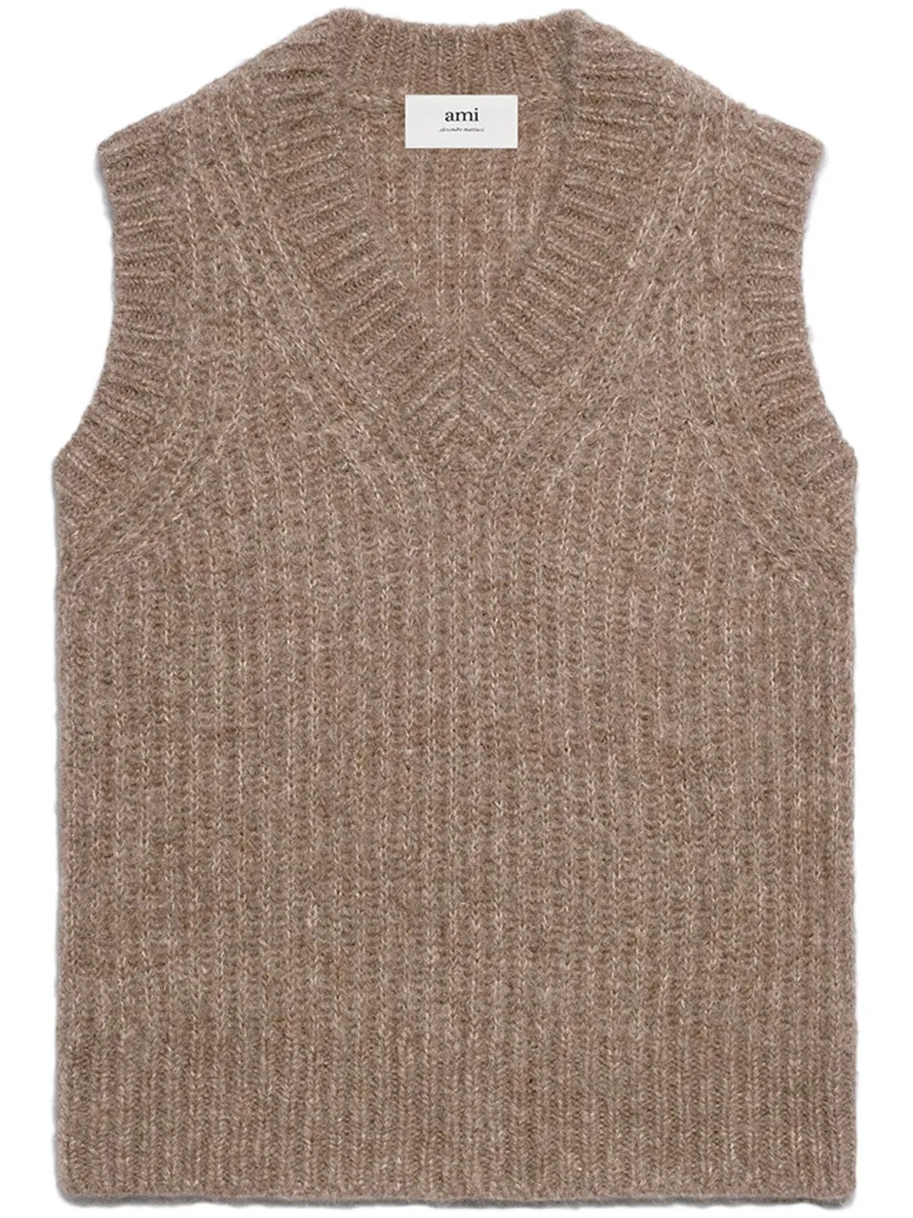 AMI Paris Sleeveless rib-knit Vest - Farfetch | Farfetch Global