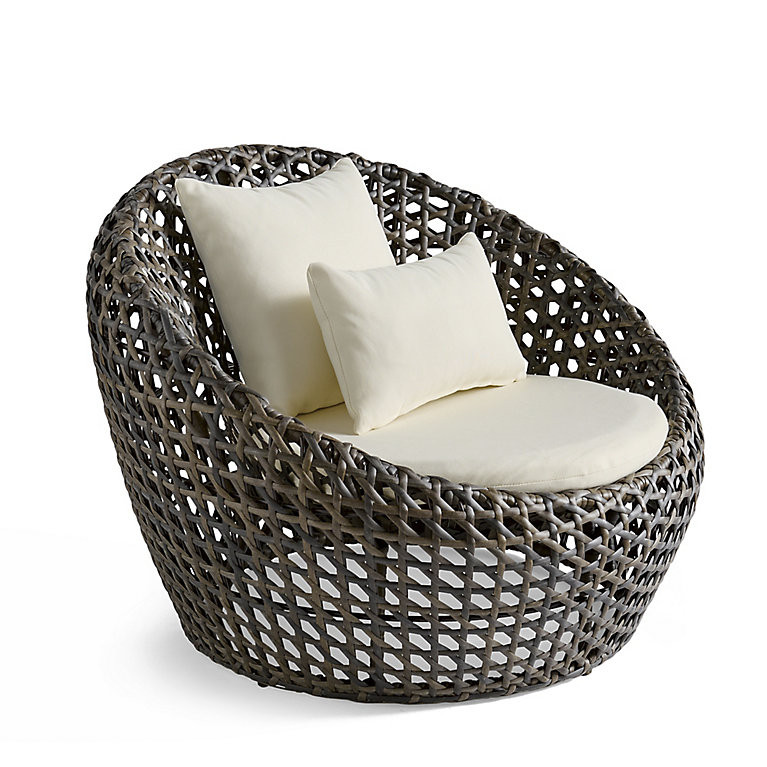 Mason Wicker Cocoon Chair, Set of Two | Grandin Road | Grandin Road