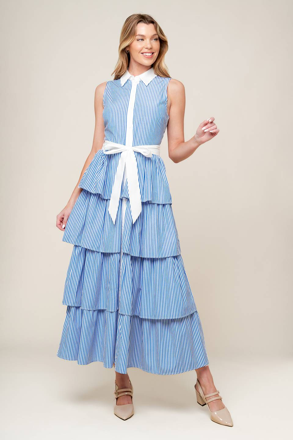 A TOUCH OF GRACE WOVEN MIDI DRESS | Lady Black Tie