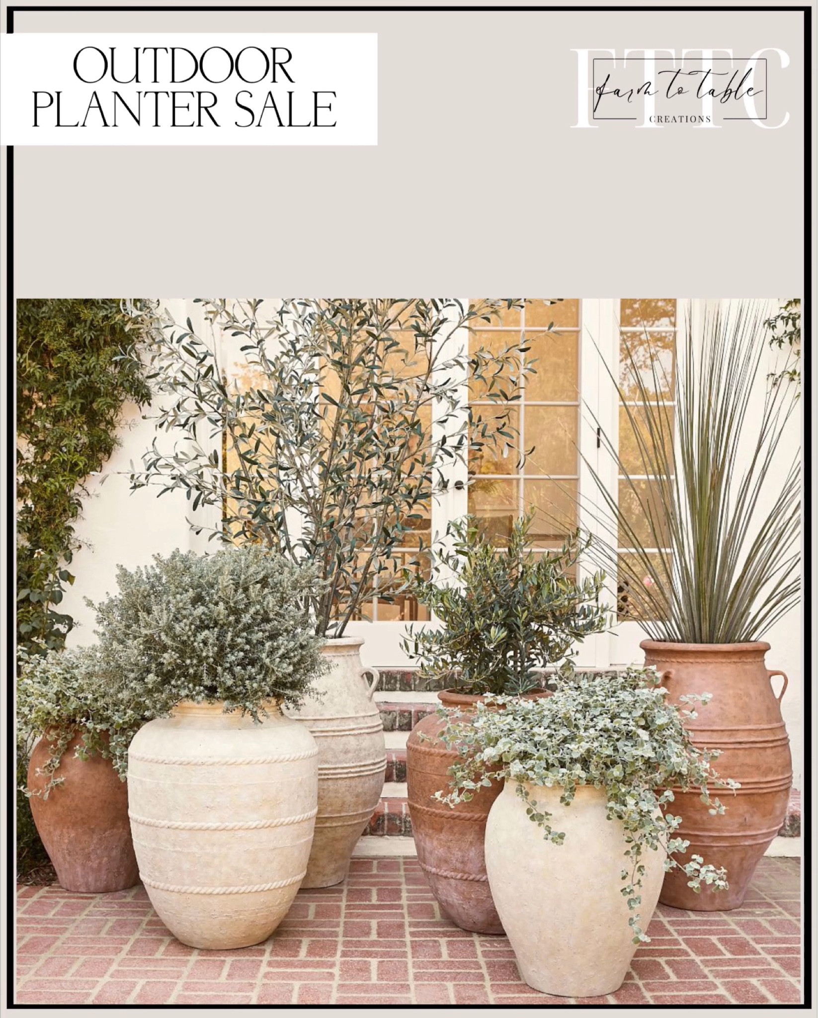 Sienna Fiber Stone Outdoor Planters. Follow @farmtotablecreations on Instagram for more inspiration. Pottery Barn Planters. White Glove Delivery. Terracotta Planters  

#LTKFind #LTKhome #LTKsalealert