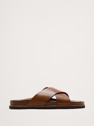 Leather Slide Sandals | Banana Republic (US)