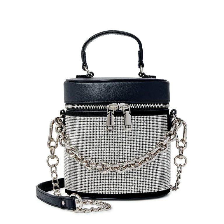 Madden NYC Women's Glitter Canteen Handbag with Chain Accent | Walmart (US)
