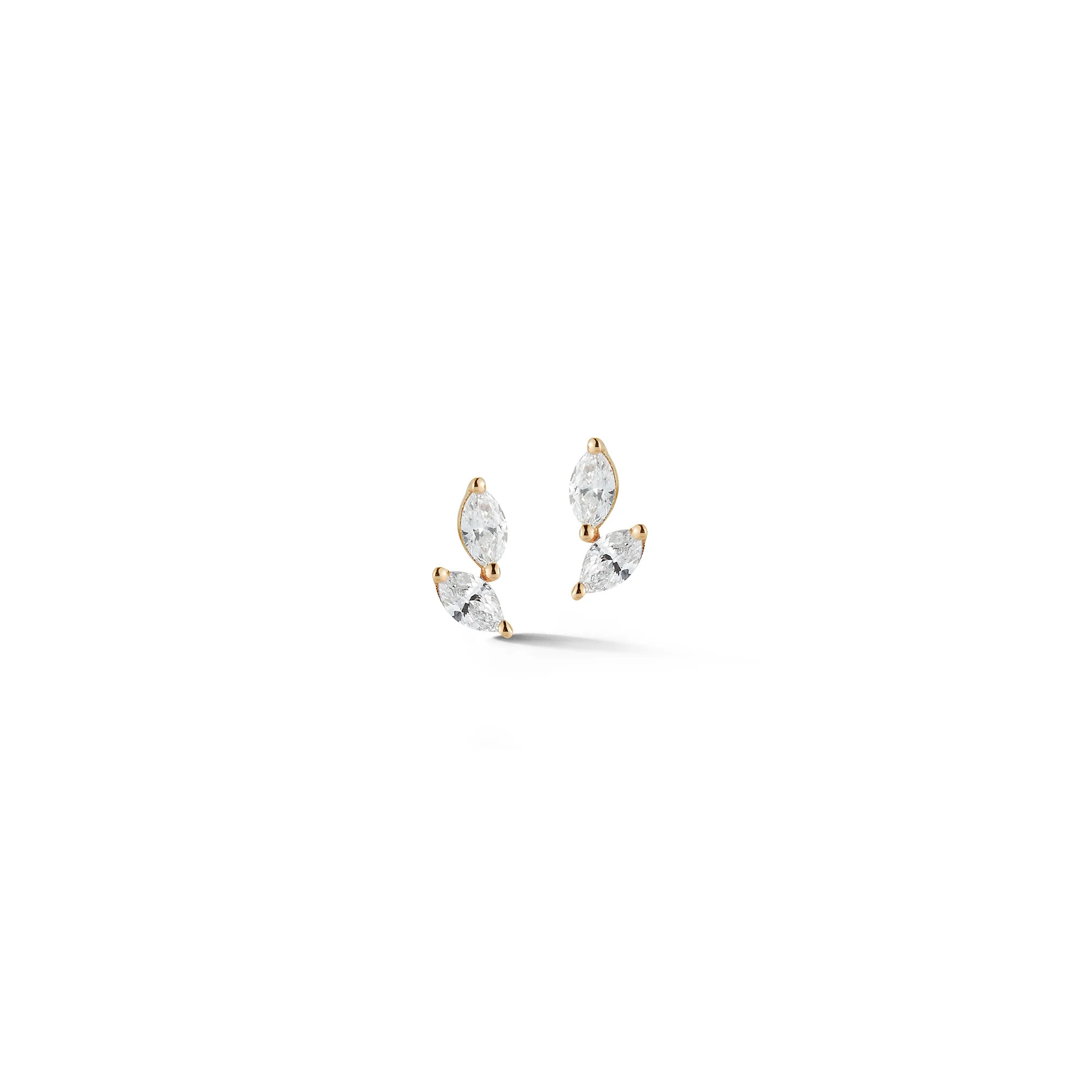 Designer Stud Earrings: Alexa Jordyn Marquise Diamond Drift Studs | Dana Rebecca Designs