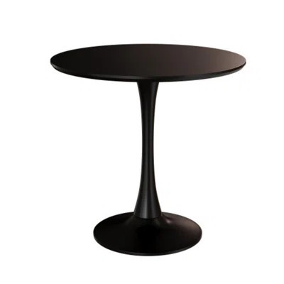 Black Round Dining Table- Style Base, Sleek Design, Sturdy Construction, Versatile Use, Ideal For Modern Dining Spaces | Wayfair North America