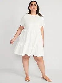 Tiered Mini Swing T-Shirt Dress for Women | Old Navy (US)