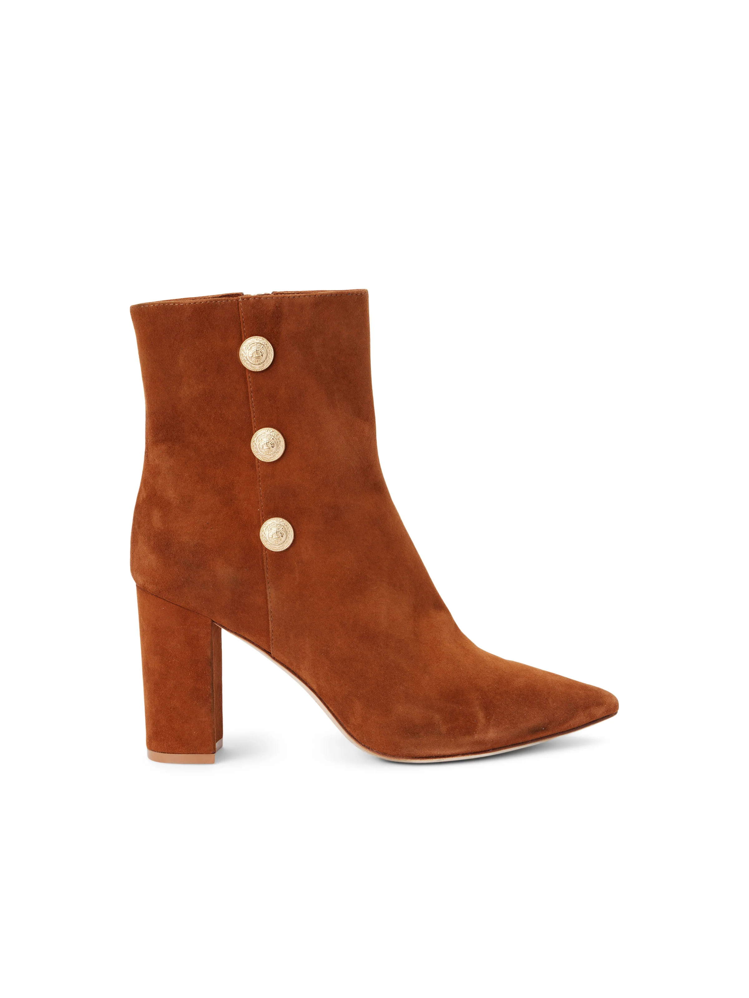 L'AGENCE - Theodora Bootie in Buckskin Suede | L'Agence