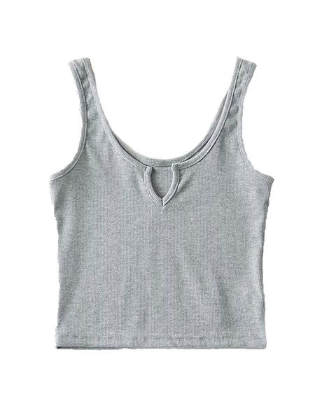 'Saoirse' V Front Ribbed Tank (6 Colors) | Goodnight Macaroon