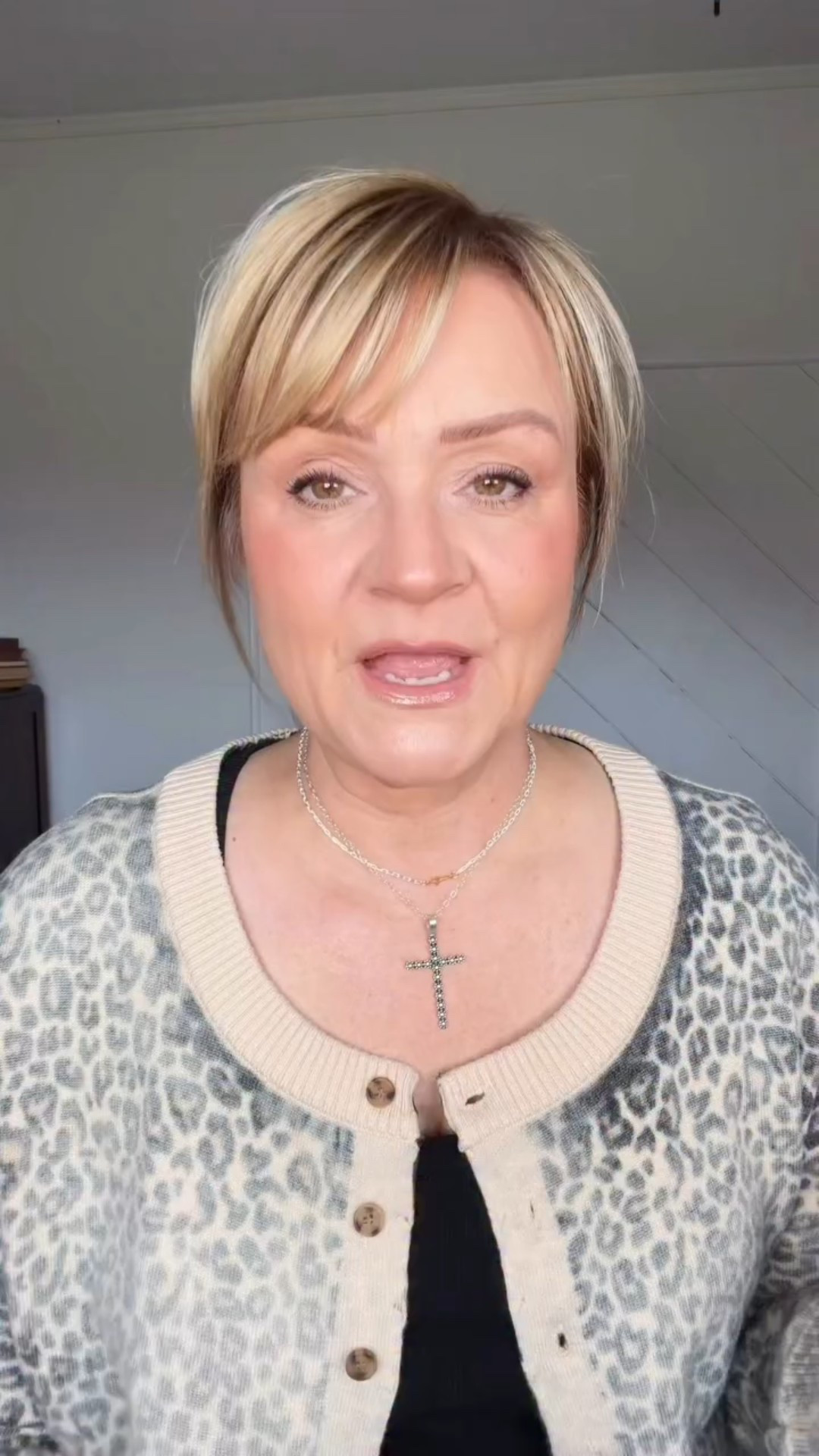 Budget Beauty Find of the Week
Cross necklace @kellyduncandesigns 
Thanks for being here. 

#LTKOver40 #LTKBeauty