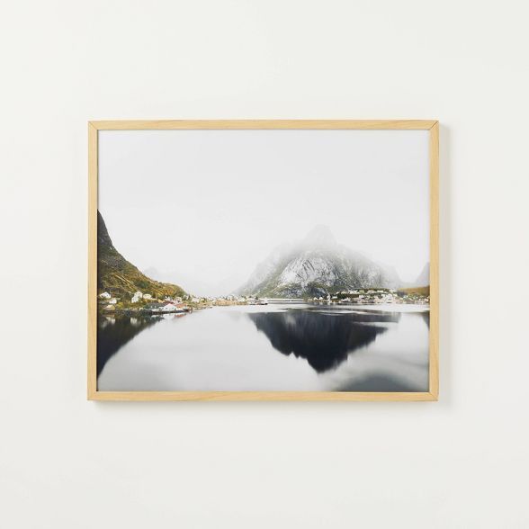 30&#34; x 24&#34; Mirror Lake Framed under Glass - Threshold&#8482; designed with Studio McGee | Target