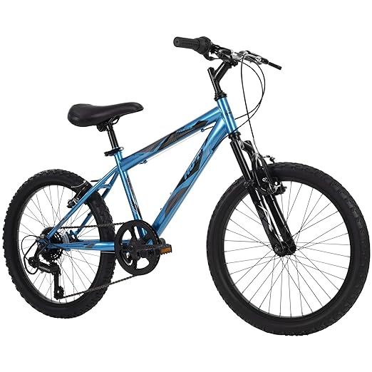 Huffy Kids Hardtail Mountain Bike for Boys, Stone Mountain 20 inch 6-Speed, Metallic Cyan (73808) | Amazon (US)