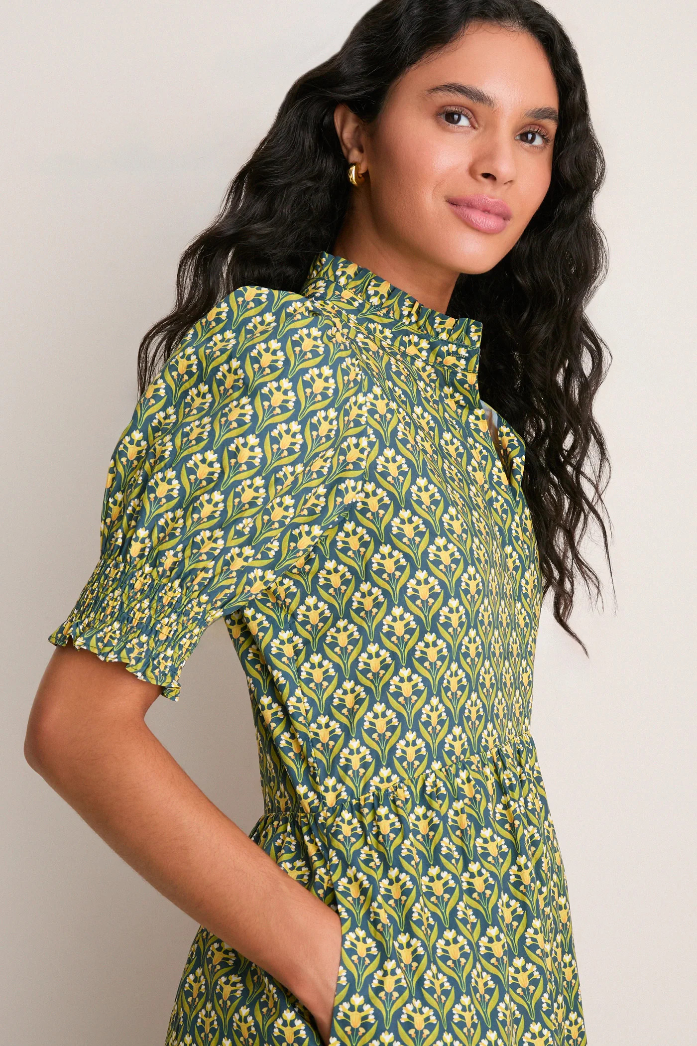 Forest Green Floral Bennett Midi Dress | Tuckernuck (US)