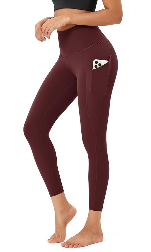 ODODOS Women's High Waisted Yoga Leggings with Pockets, Tummy Control Non See Through Workout Ath... | Amazon (US)