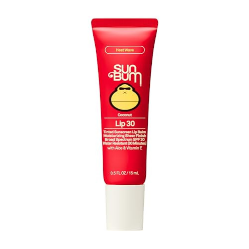 Sun Bum SPF 30 Sunscreen Heat Wave Tinted Lip Balm - Coconut Flavor Broad Spectrum Moisturizing with Aloe & Vitamin E - Hawaii 104 Act Compliant (Made Without Octinoxate & Oxybenzone) - 0.5 oz | Amazon (US)