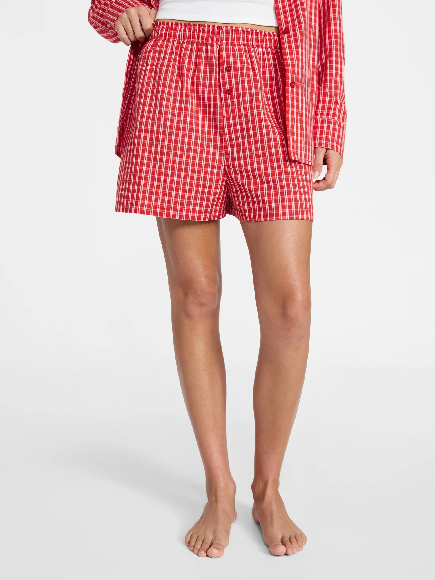 No Boundaries Sleepwear Cotton Boxer Shorts, 3'' Inseam, Women's XS-XXL | Walmart (US)