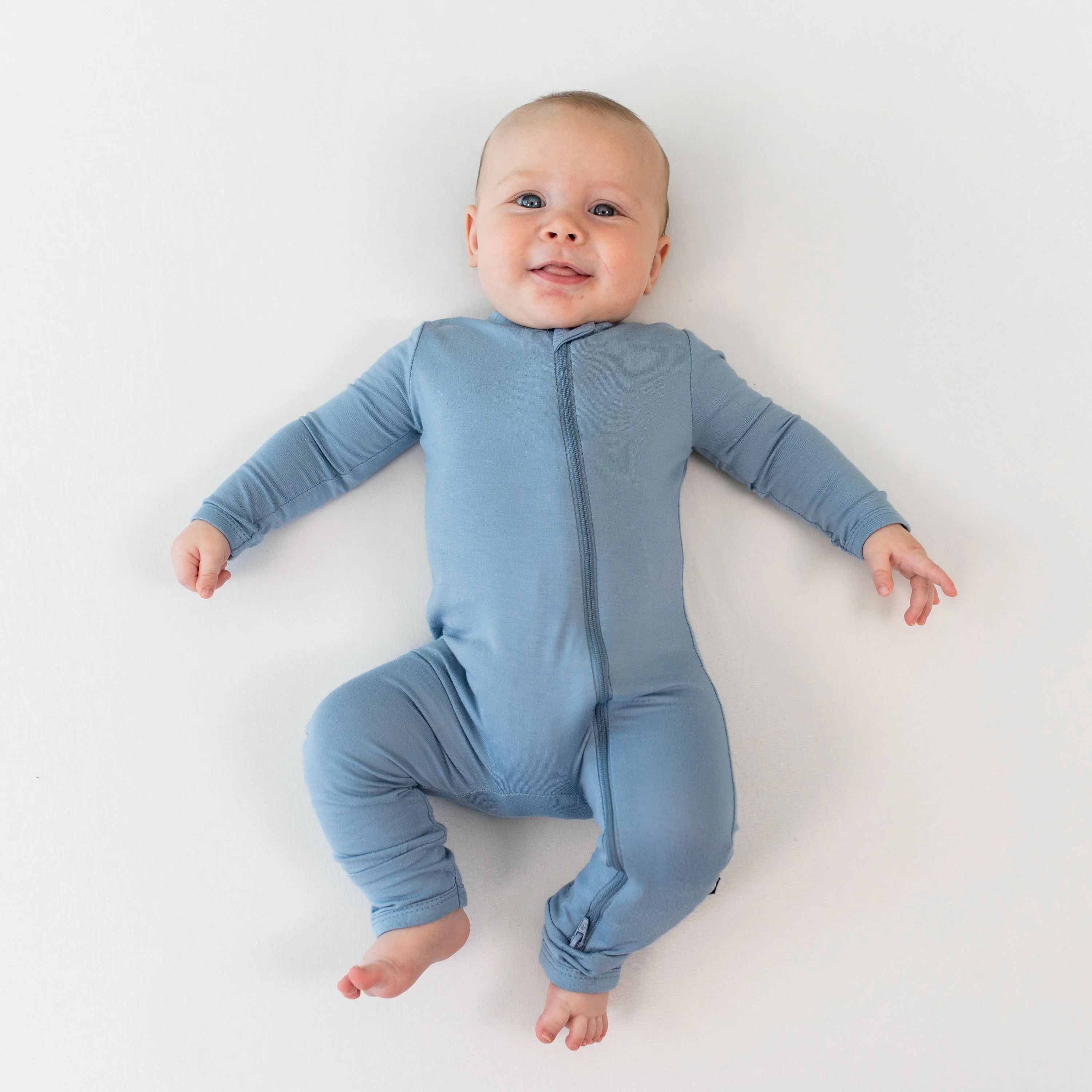 Zippered Romper in Slate | Kyte BABY