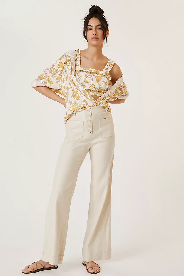 Relaxed Wide-Leg Trousers | Anthropologie (US)