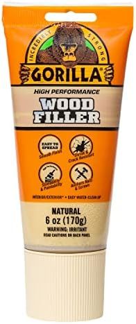 Gorilla All Purpose Wood Filler, 6 Ounce Tube | Amazon (US)