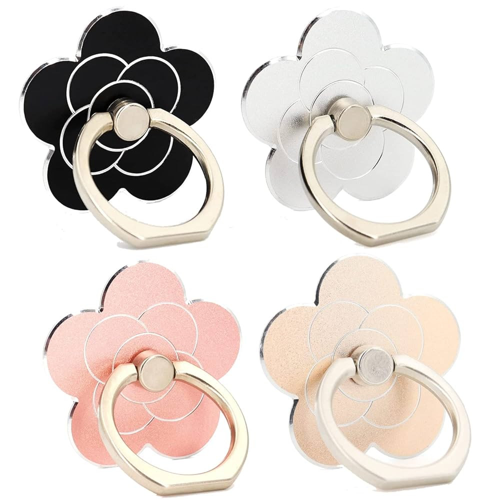 Cell Phone Ring Holder Flower,Fwaytech 360 Rotate Metal Finger Ring Socket Grip Kickstand for Sma... | Amazon (US)