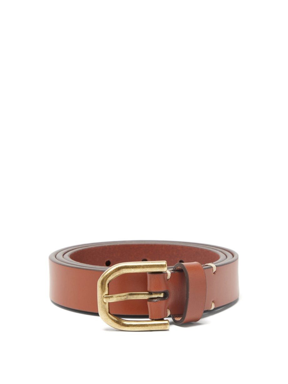 Slim bridle-leather belt | Matches (UK)