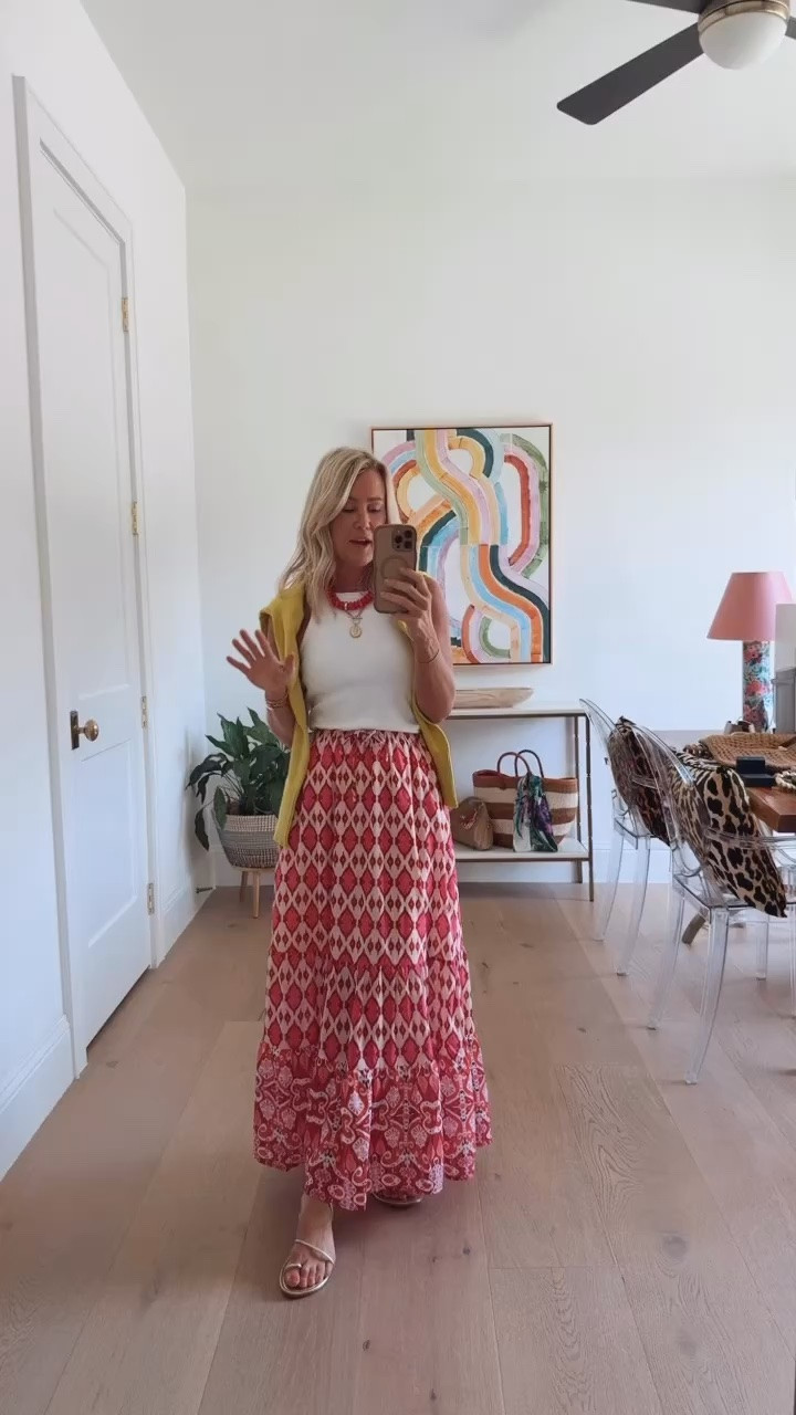 This skirt is an Anthro look for less and is so good! 
Tank: small
Sweater: small
Skirt: small

#LTKOver40 #LTKSeasonal #LTKootd