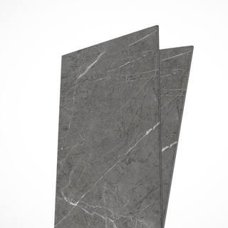 RENOBOARD Pietra Dark Gray 11.5 in. x 23.5 in. Peel and Stick Faux Marble Renoboard (10-Tiles, 18... | The Home Depot