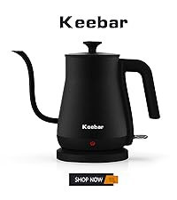 Keebar Electric Kettle, 100% Stainless Steel Tea Kettle, Electric Gooseneck Kettle with Auto Shut... | Amazon (US)