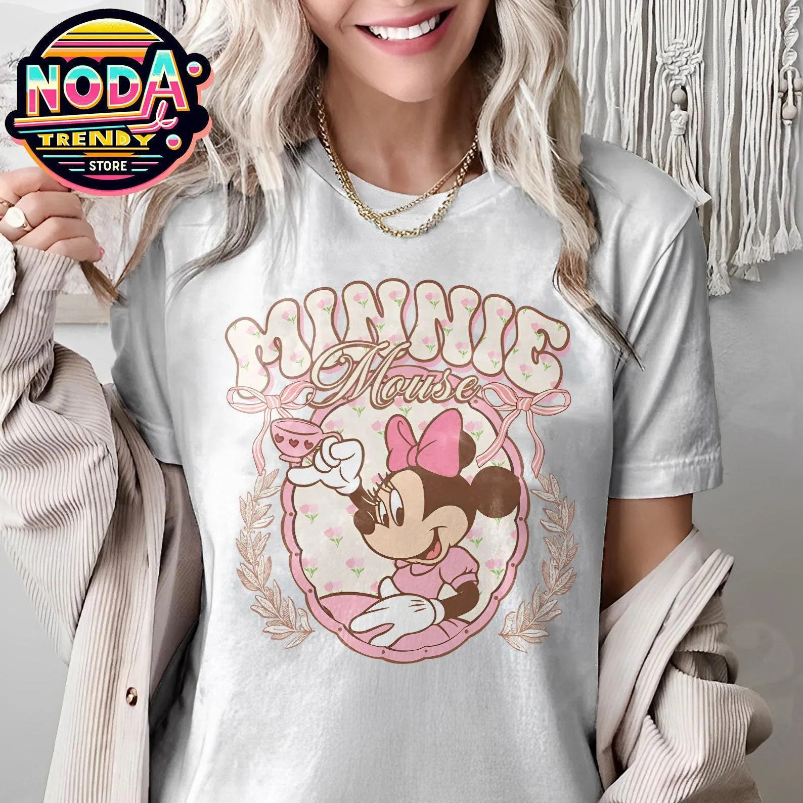 Retro Disney Minnie Mouse Floral Tea Cup Shirt, Walt Disney World T-shirt, Disney Girls Group, Th... | Etsy (Global)