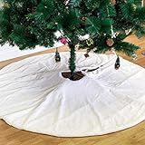 Homey Cozy 55 inch Large Christmas Fur Tree Skirt | Amazon (US)