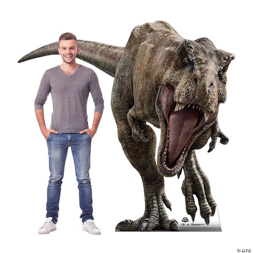 74" Jurassic World 3: Dominion™ Tyrannosaurus Rex Life-Size Cardboard Stand-Up | Oriental Trading Company