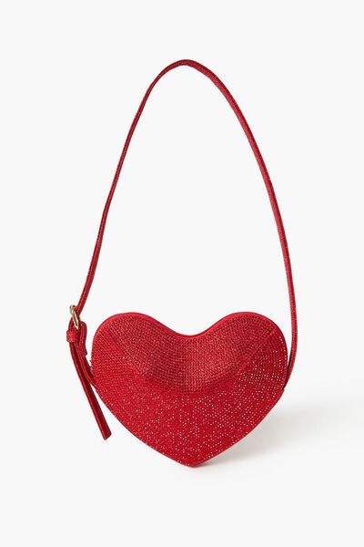 Rhinestone Heart Shoulder Bag | Forever 21 (US)