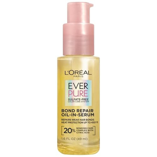 L'Oreal Paris Bond Repair Oil-in-Serum for Damaged, Color Treated Hair, Heat Protectant, Strengthens Weak Bonds, Intense Shine and Frizz Control, EverPure, 1.6 Fl Oz | Amazon (US)
