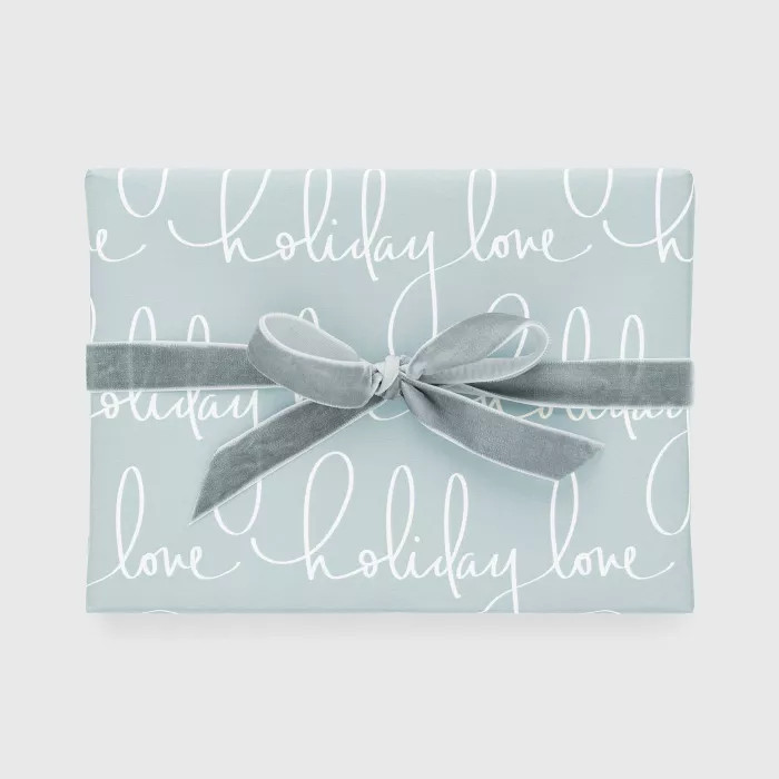 Blue Holiday Love Gift Wrap, Single Roll - Sugar Paper™ | Target