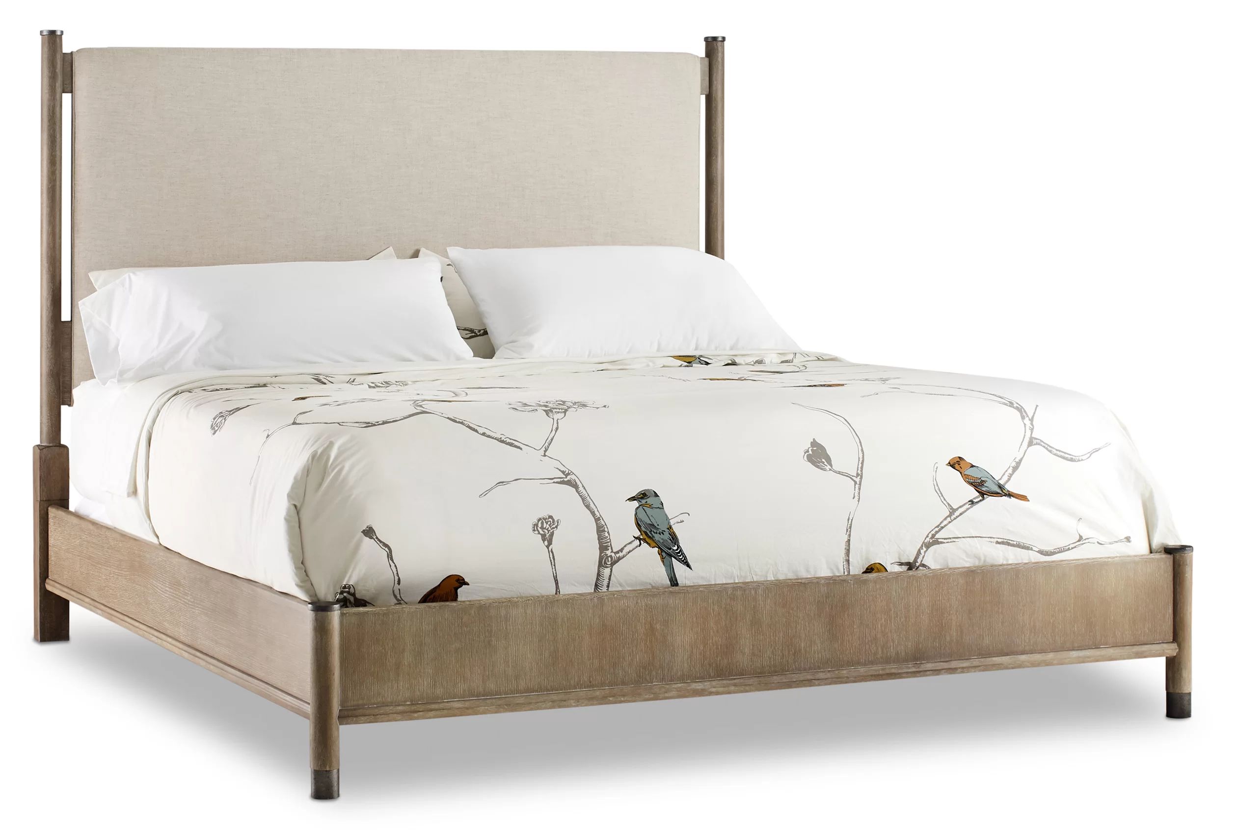 Affinity Solid Wood and Upholstered Four Poster Bed | Wayfair North America