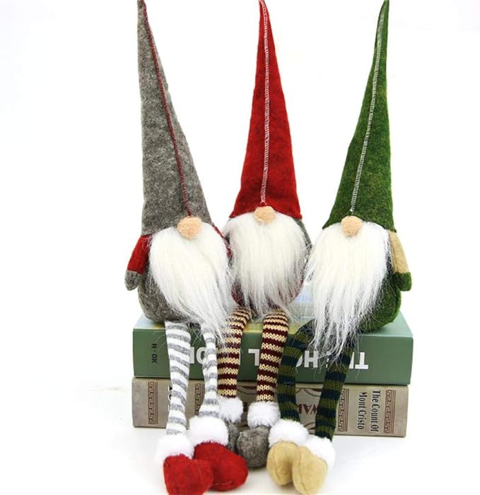 NEILDEN 3pcs Swedish gnome, Chirstmas Plush Toy, Scandinavian Style Decor, Dangle Leg Shelf sitte... | Amazon (US)