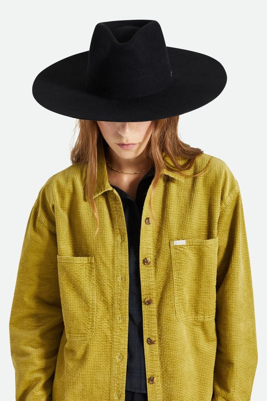 Primrose Felt Fedora - Black | Brixton