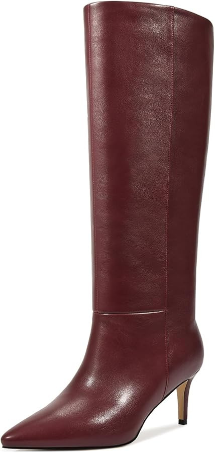 wetkiss Knee High Boots for Women, with Kitten Heel and Pointed Toe Design, Classic and Sexy | Amazon (US)