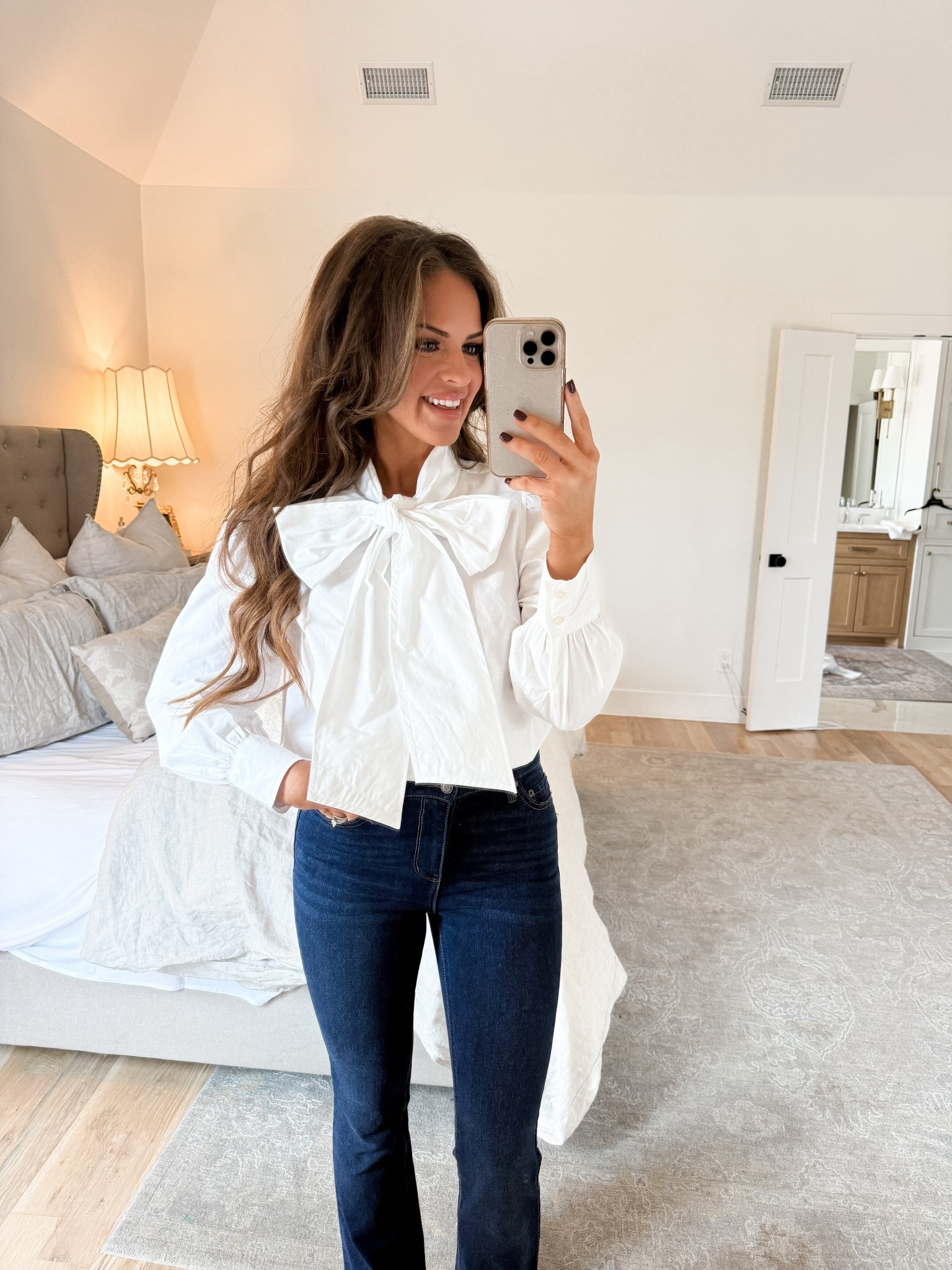 This bow top is PERFECTION!!! Love the structured cotton on this one. The quality is so good!! Wearing the small 

#LTKgrwm #LTKdayinmylife #LTKootd