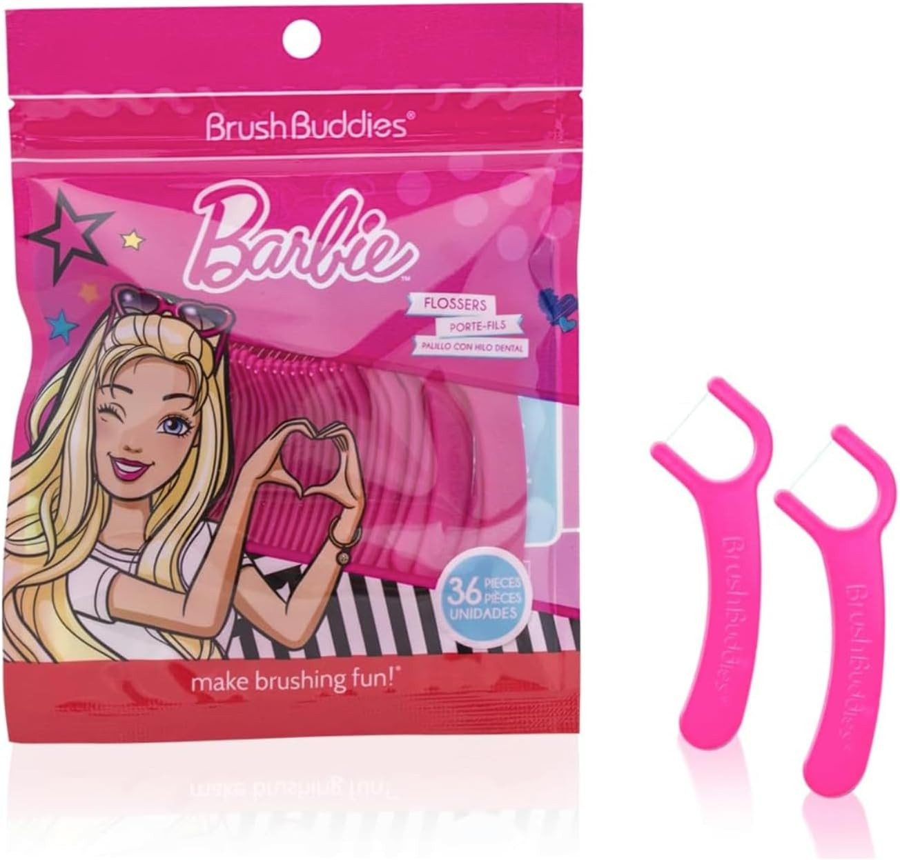 Brush Buddies Barbie Flossers, Pink | Amazon (US)