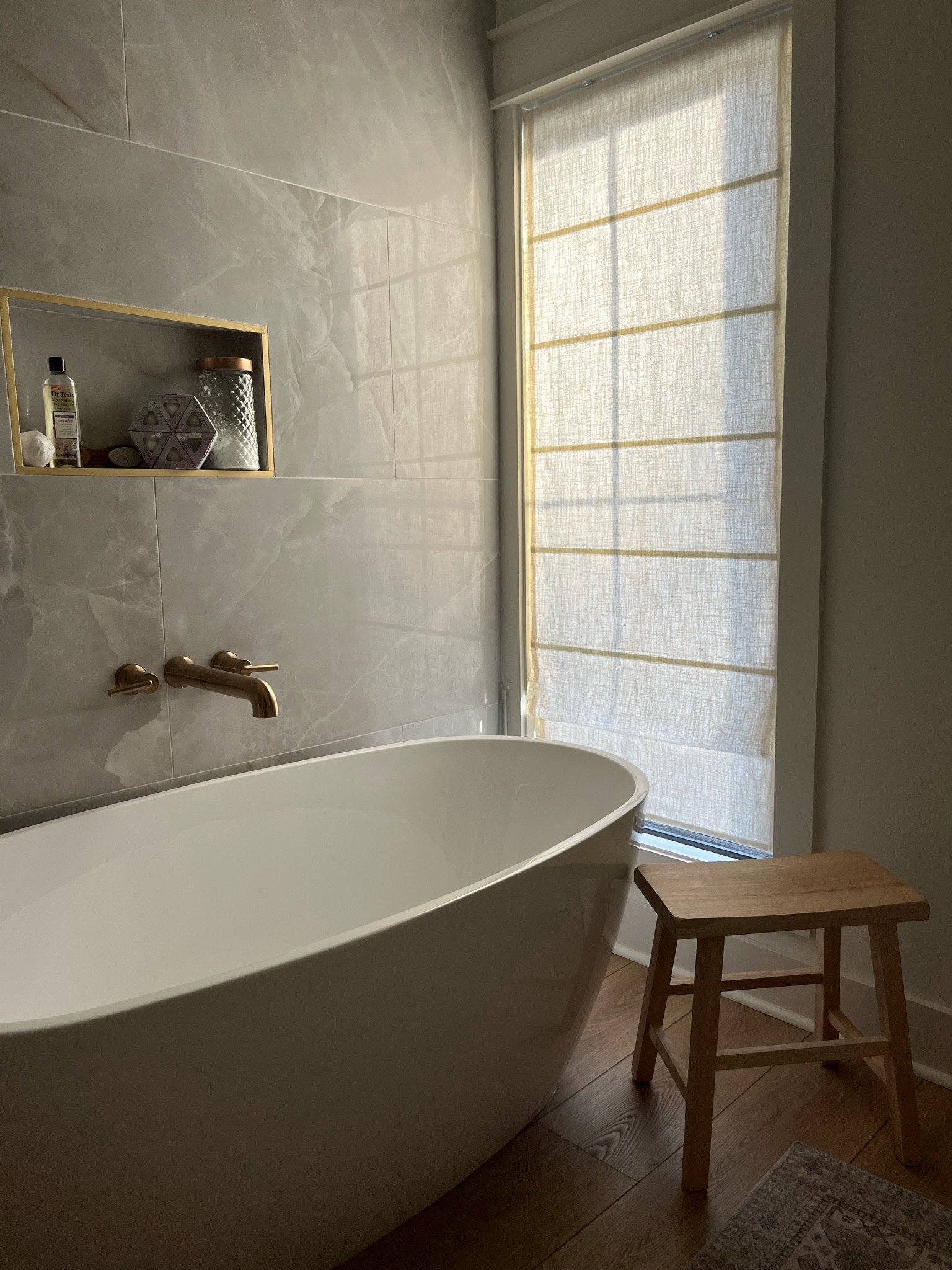 Privacy has finally come to our master bathroom with these custom Roman shades from TwoPages 

#LTKhome