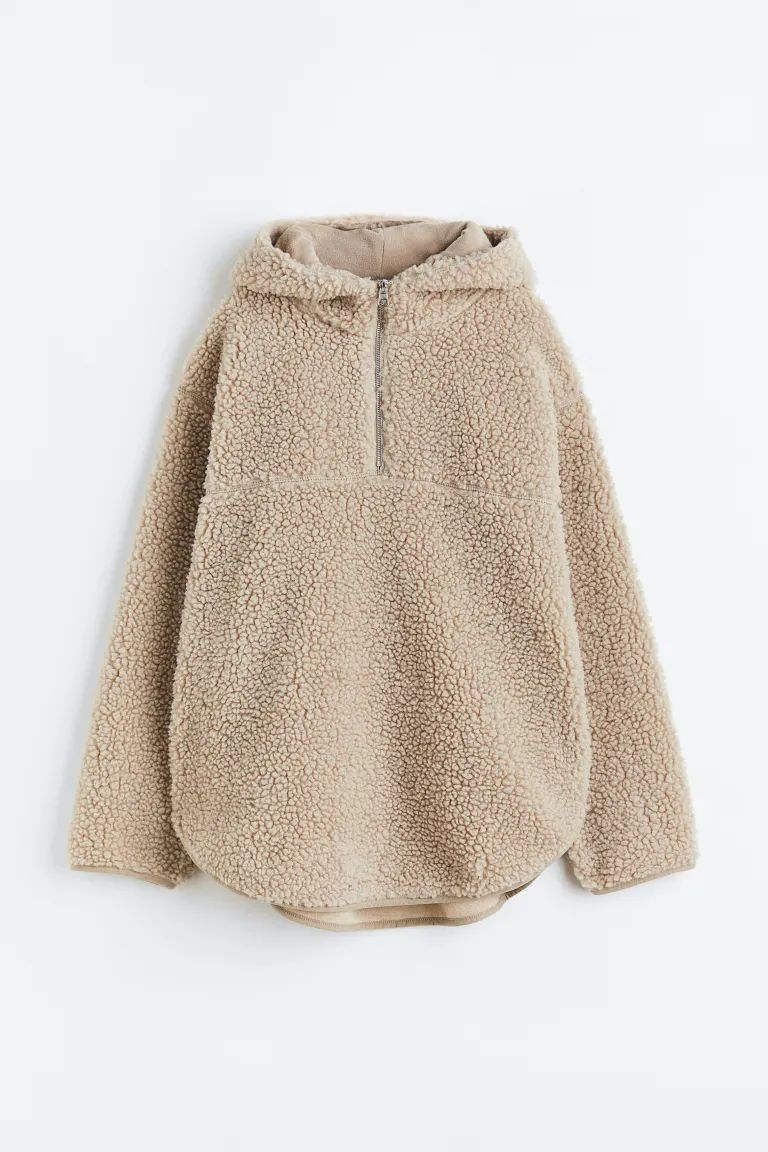 Half-zip Teddy Hoodie | H&M (US)