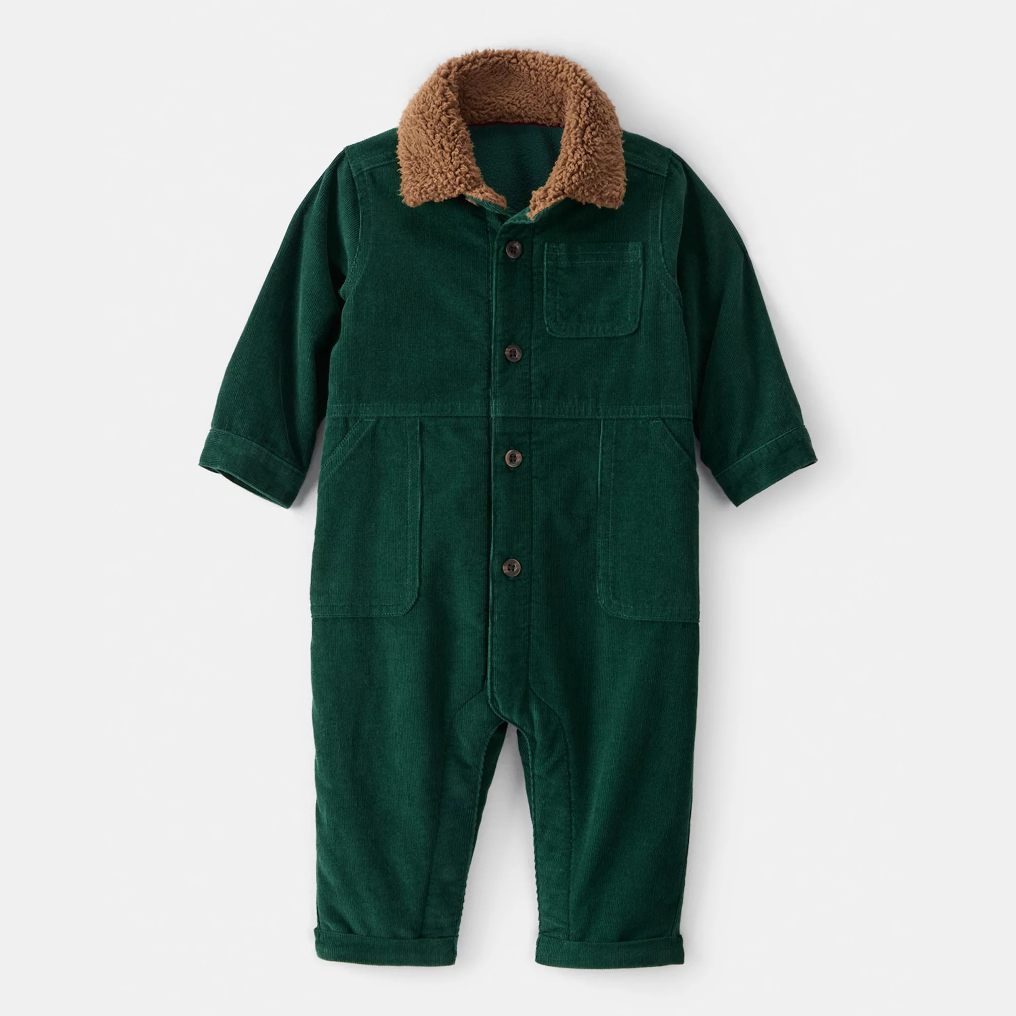 Baby Boy Carter's Corduroy Long Sleeve Jumpsuit | Kohl's