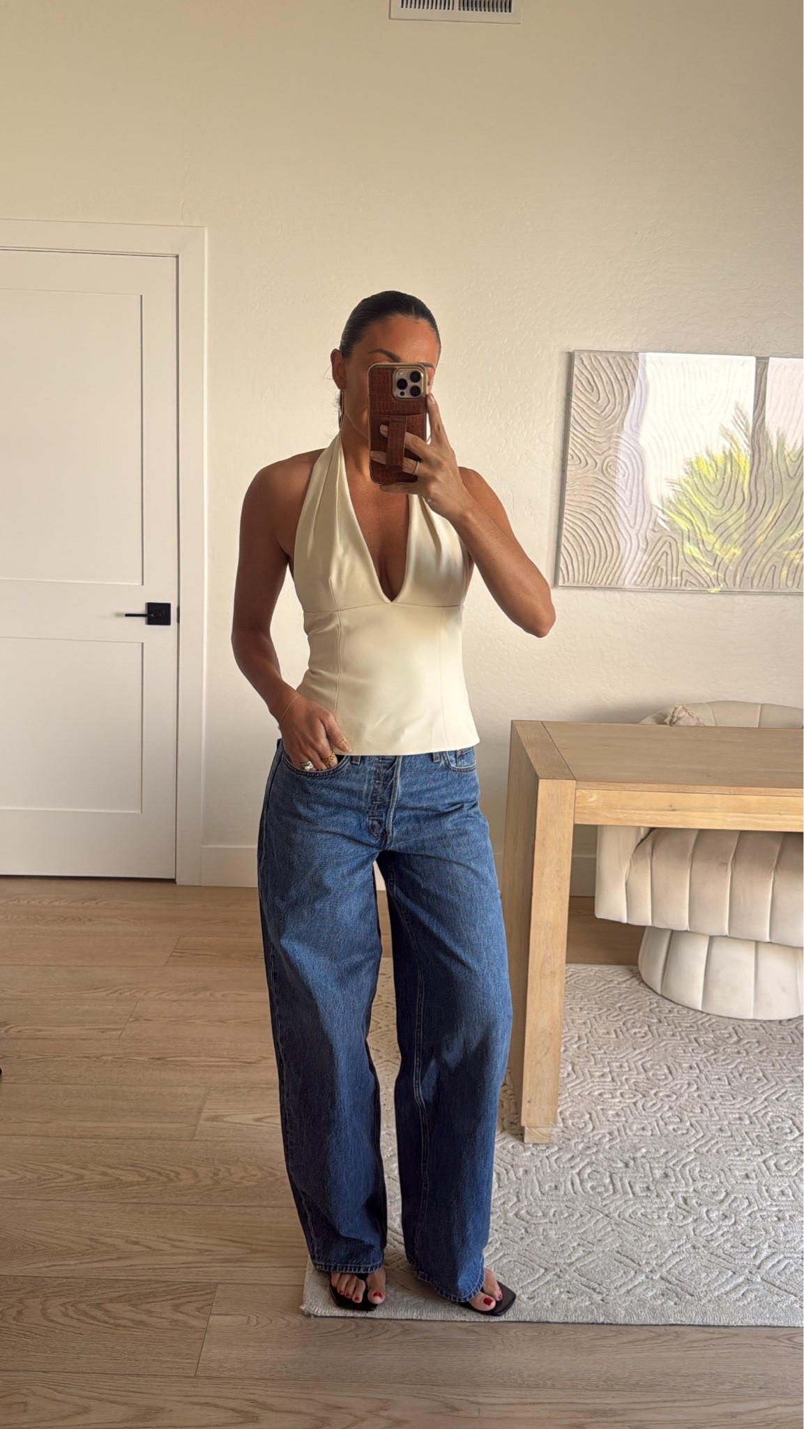 @Aritzia date night outfit inspo!
Halter top size small
Low rise wide leg denim size 25

#LTKgrwm #LTKootd #LTKSeasonal