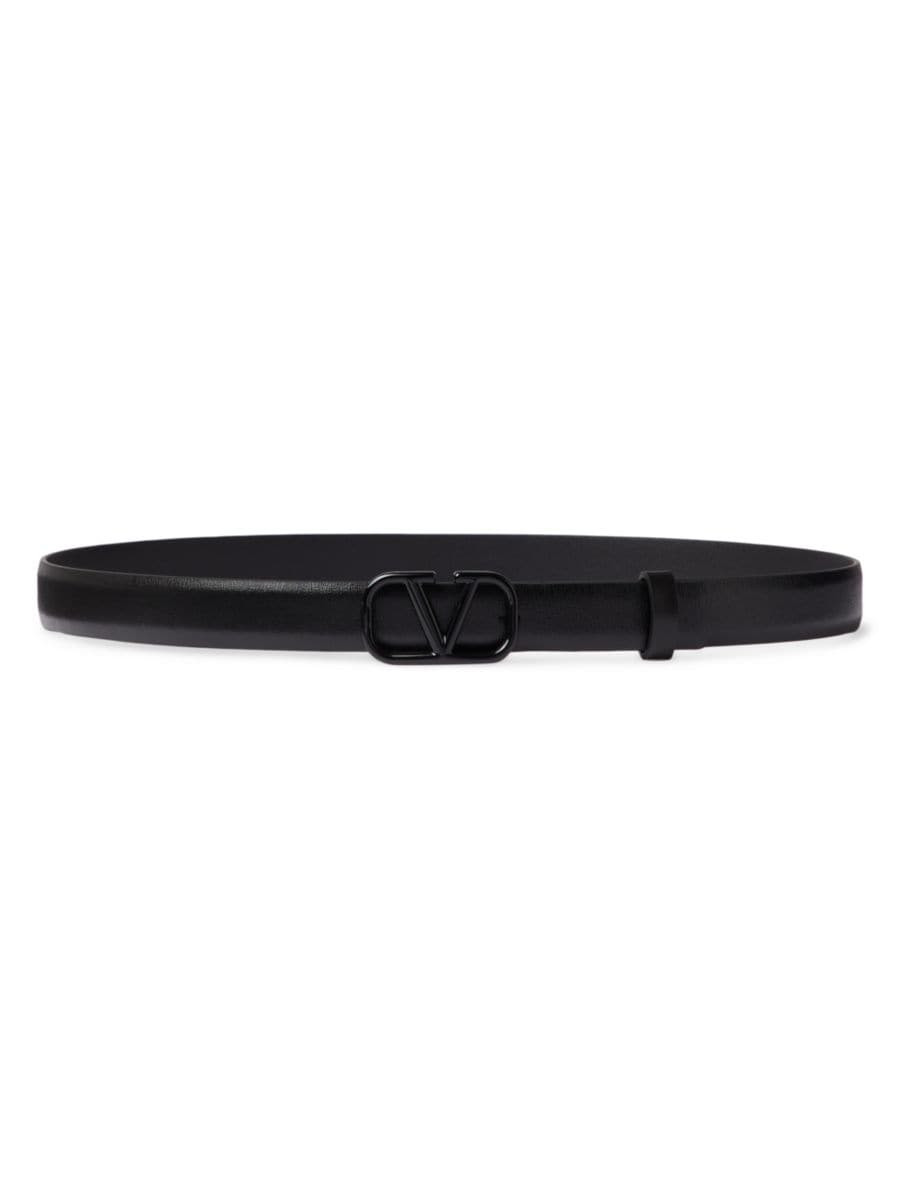 Valentino Garavani Vlogo Signature Belt In Shiny Calfskin 20mm | Saks Fifth Avenue