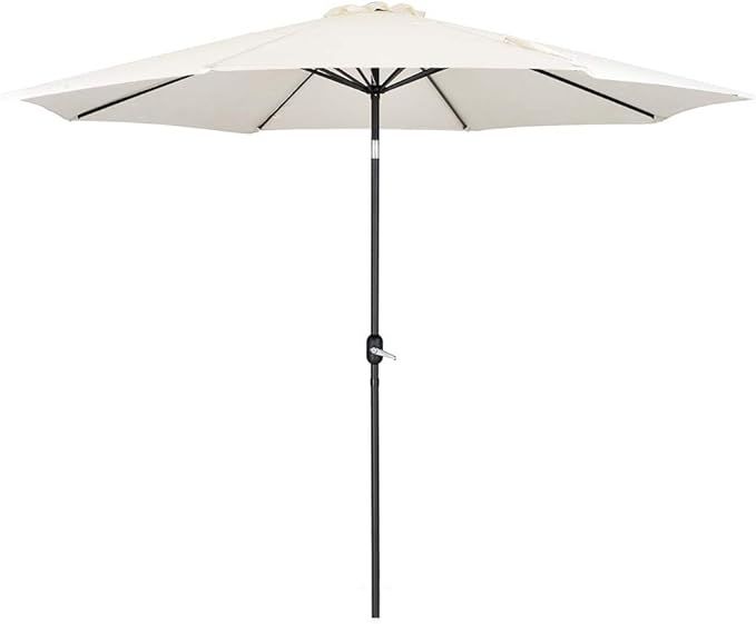 Patio Watcher 11-Ft Patio Umbrella Outdoor Umbrella with Push Button Tilt and Crank, 8 Steel Ribs... | Amazon (US)