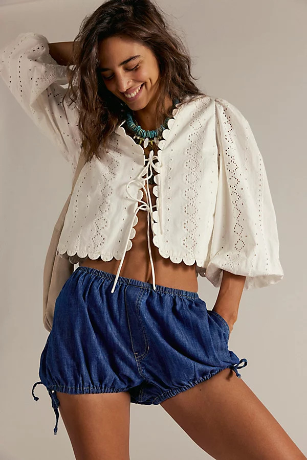 We The Free Echo Denim Bubble Shorts | Free People (Global - UK&FR Excluded)