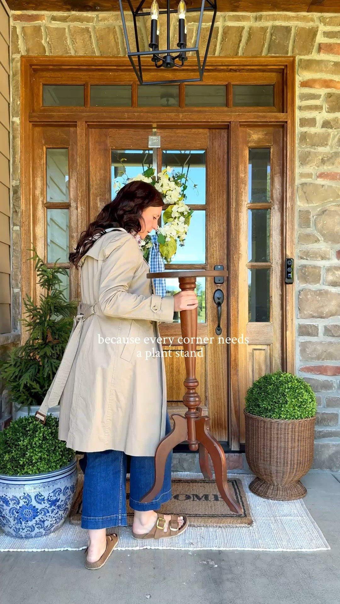 Plant stand with a live Boston fern for the summer

#LTKdayinmylife #LTKSeasonal #LTKHome