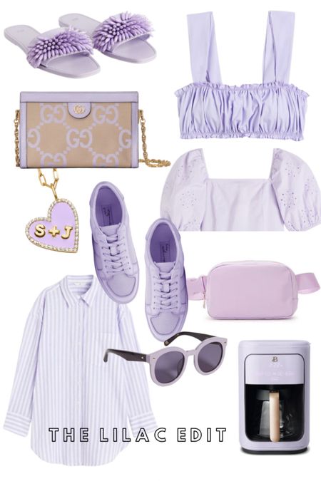Lilac bags, lilac shoes, lilac clothes, lilac swimsuits 