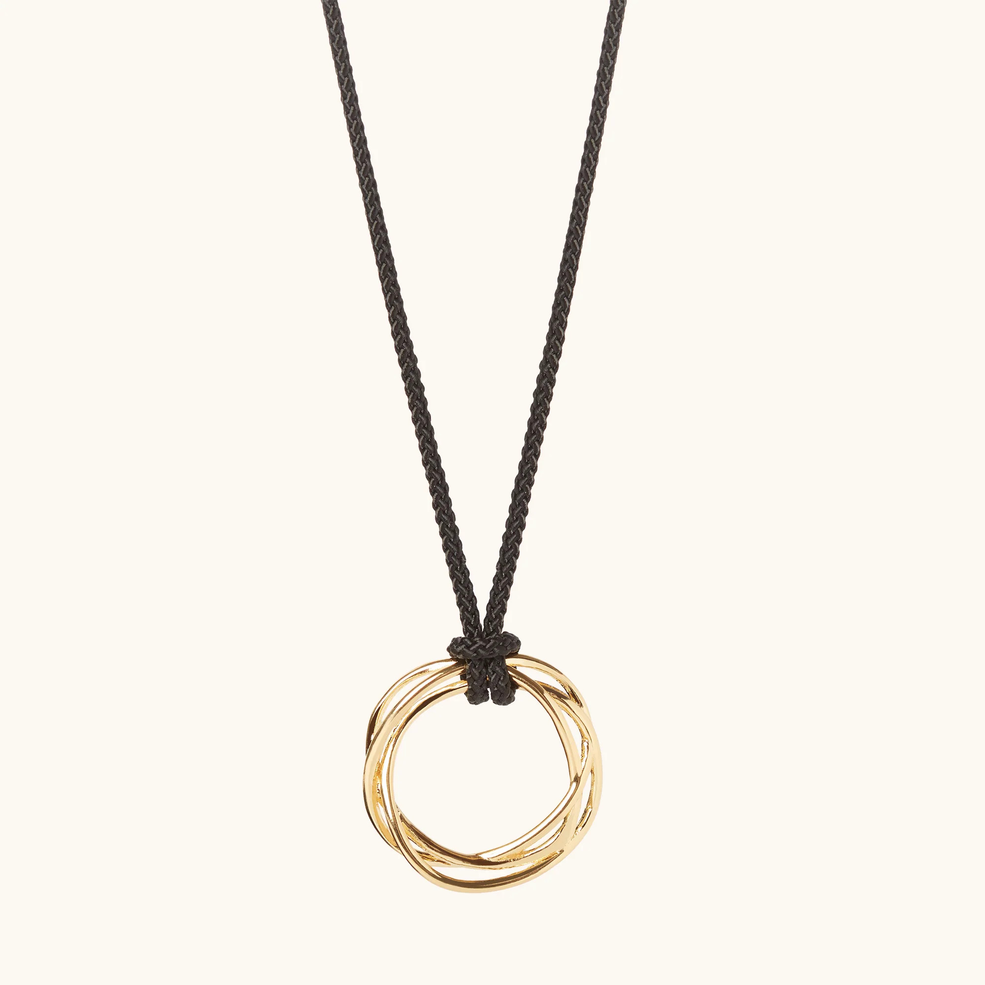 Karma Circle Cord Necklace Gold | Muru Jewellery.